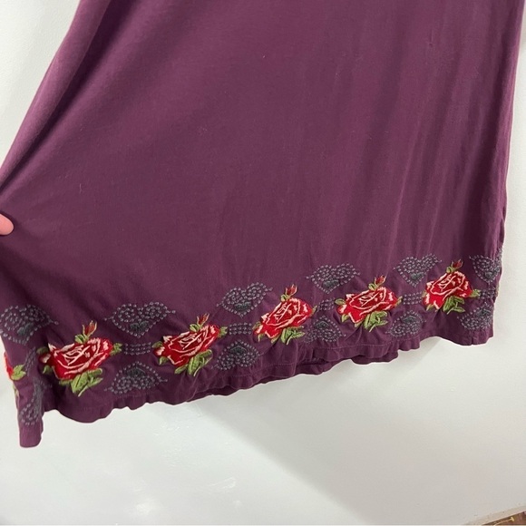 JW Los Angeles Embroidered Rose Heart Cotton Dress - Picture 12 of 13